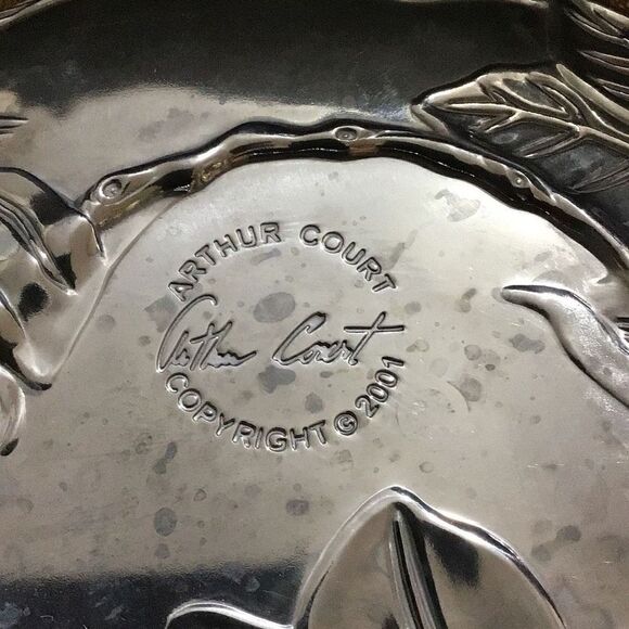 Magnolia platter 8 inch vintage Arthur court platter was unknown to handle servi - Picture 5 of 8